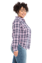 Load image into Gallery viewer, EXS007639 PLAID SHIRT VIOLE VIOLET - SLINK JEANS
