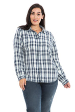 Load image into Gallery viewer, EXS007639 PLAID SHIRT WHT WHITE - SLINK JEANS
