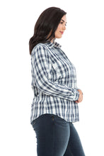 Load image into Gallery viewer, EXS007639 PLAID SHIRT WHT WHITE - SLINK JEANS
