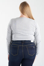 Load image into Gallery viewer, Crew Neck Long Sleeve T-shirt - Heather Grey - SLINK JEANS
