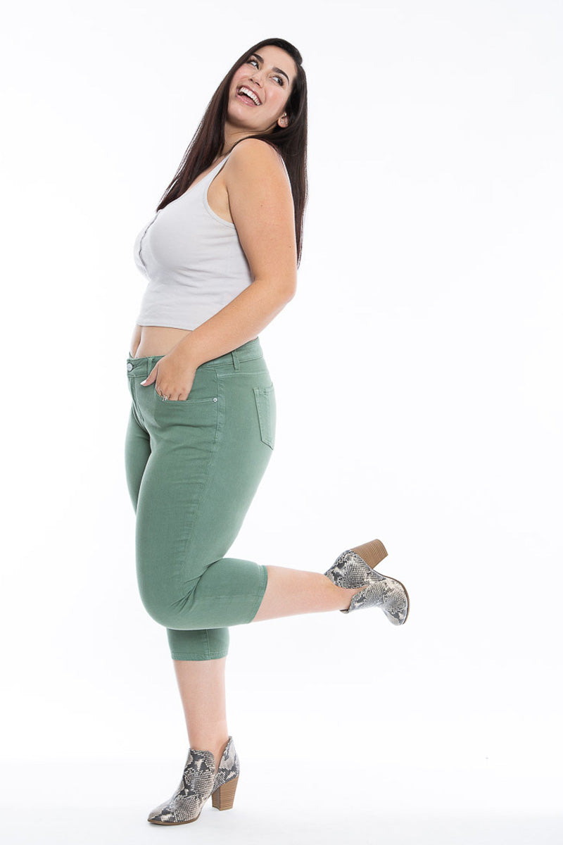 Mid Rise Crop - Myrtle