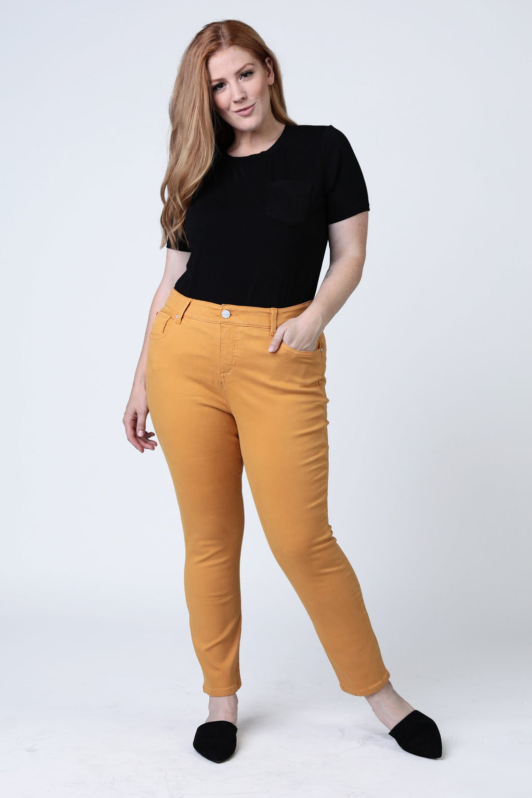 High Rise Ankle Jegging - Clementine - SLINK JEANS