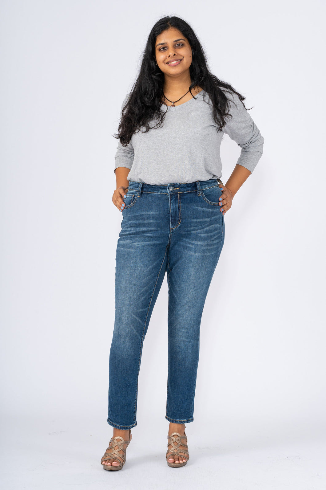 High Rise Ankle Skinny - Haisley