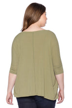 Load image into Gallery viewer, Ribbed V-Neck - DARK OLIVE - SLINK JEANS
