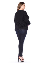 Load image into Gallery viewer, Not Fake Crewneck - BLACK - SLINK JEANS
