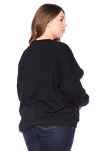 Load image into Gallery viewer, Not Fake Crewneck - BLACK - SLINK JEANS
