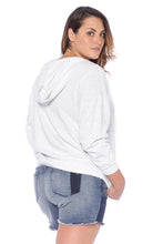 Load image into Gallery viewer, Lace Up Hoodie - HEATHER GREY - SLINK JEANS
