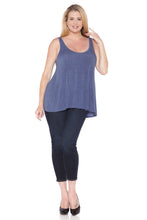 Load image into Gallery viewer, Distressed Relaxed Tank - INDIGO - SLINK JEANS
