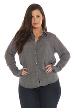 Load image into Gallery viewer, Crinkled Shirt - BLACK - SLINK JEANS
