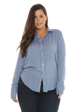 Load image into Gallery viewer, Crinkled Shirt - CHAMBRAY - SLINK JEANS
