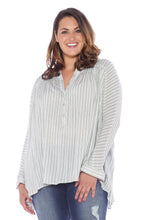 Load image into Gallery viewer, Stripe Babydoll Top - OLIVE - SLINK JEANS
