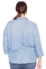 Load image into Gallery viewer, Hi-Lo Oversized Button Down Shirt - SKY - SLINK JEANS

