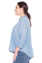 Load image into Gallery viewer, Hi-Lo Oversized Button Down Shirt - SKY - SLINK JEANS
