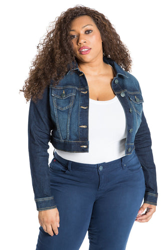 Long Sleeve Crop Jacket - SHAINA - SLINK JEANS