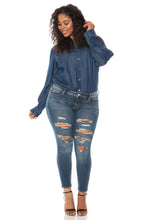 Load image into Gallery viewer, Western Denim Shirt - SLINK JEANS
