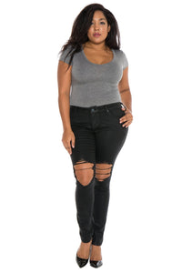 Coated Skinny - SILIVIA - SLINK JEANS