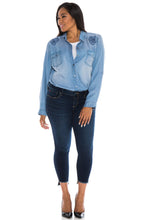 Load image into Gallery viewer, Western Shirt With Paisley Embroidery - ALICIA - SLINK JEANS
