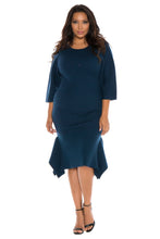 Load image into Gallery viewer, Sweater Dress with Ruffle Hem - SLINK JEANS
