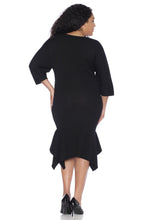 Load image into Gallery viewer, Sweater Dress with Ruffle Hem - SLINK JEANS
