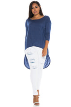 Load image into Gallery viewer, Long Sleeve Hi-Lo Top - SLINK JEANS
