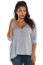 Load image into Gallery viewer, Oversized V-Neck Top - SLINK JEANS
