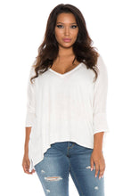 Load image into Gallery viewer, Oversized V-Neck Top - SLINK JEANS
