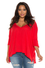 Load image into Gallery viewer, Oversized V-Neck Top - SLINK JEANS
