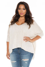 Load image into Gallery viewer, Oversized V-Neck Top - SLINK JEANS
