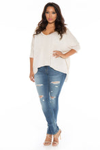 Load image into Gallery viewer, Oversized V-Neck Top - SLINK JEANS
