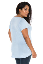 Load image into Gallery viewer, Hi-Lo Short Sleeve Scoop Neck Tee - SLINK JEANS
