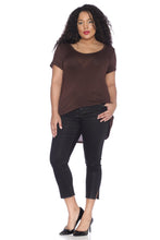 Load image into Gallery viewer, Hi-Lo Short Sleeve Scoop Neck Tee - SLINK JEANS
