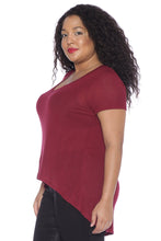 Load image into Gallery viewer, Hi-Lo Short Sleeve Scoop Neck Tee - SLINK JEANS
