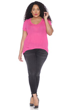 Load image into Gallery viewer, Hi-Lo Short Sleeve Scoop Neck Tee - SLINK JEANS
