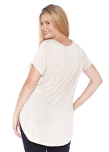 Load image into Gallery viewer, Hi-Lo Short Sleeve Scoop Neck Tee - SLINK JEANS
