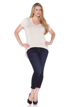 Load image into Gallery viewer, Hi-Lo Short Sleeve Scoop Neck Tee - SLINK JEANS
