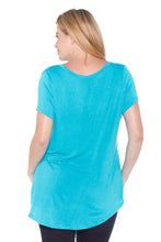 Load image into Gallery viewer, Hi-Lo Short Sleeve Scoop Neck Tee - SLINK JEANS
