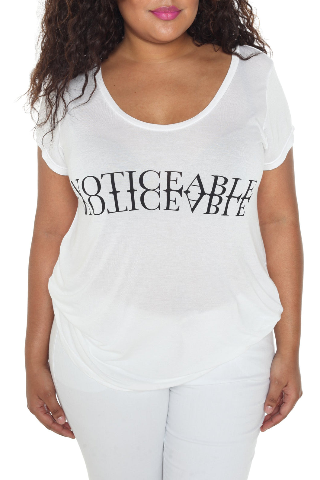 Scoop Neck Tee - NOTICEABLE - SLINK JEANS